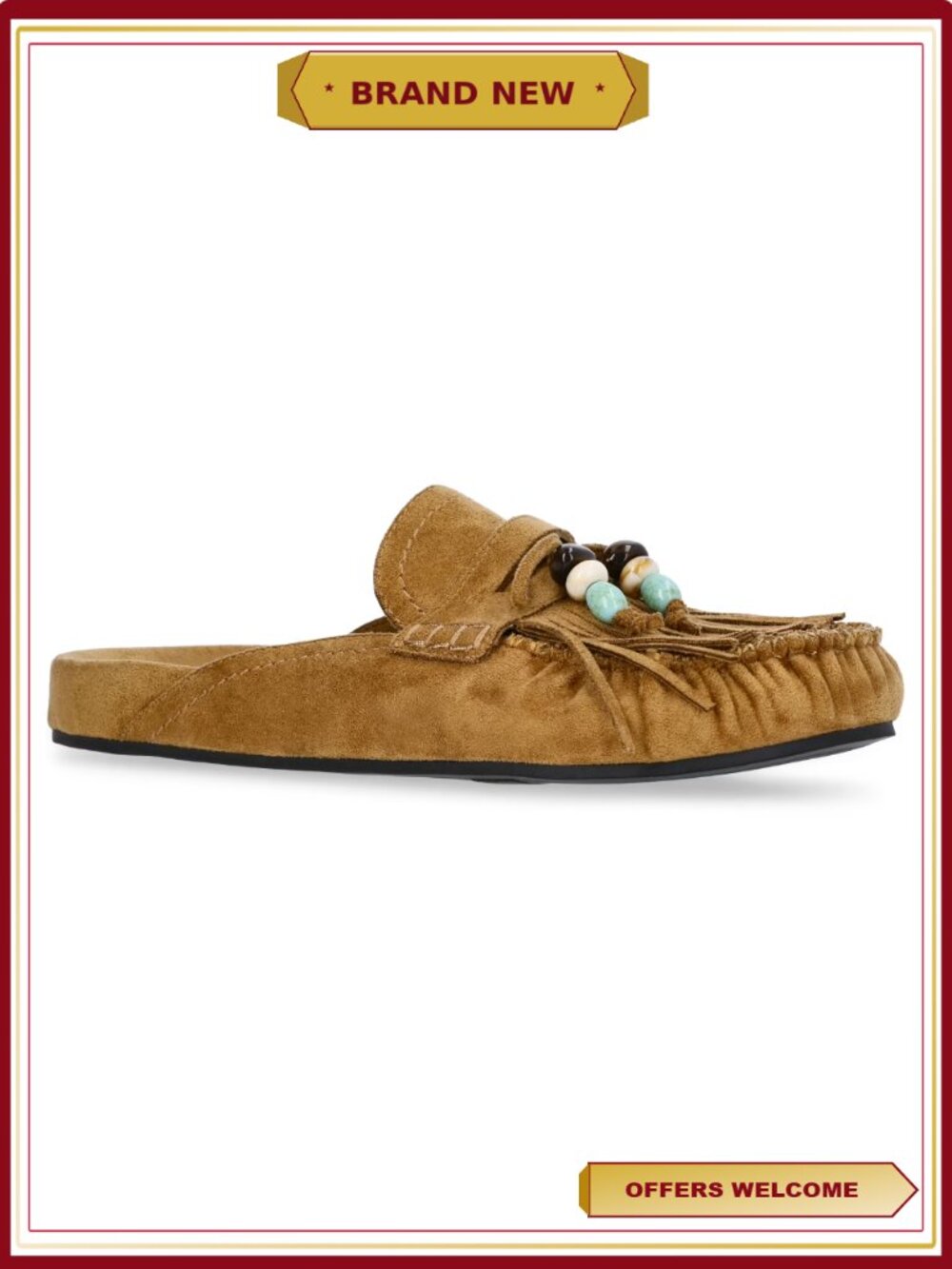Women's Fringe Slip On Mocc Suede Boho Shoes